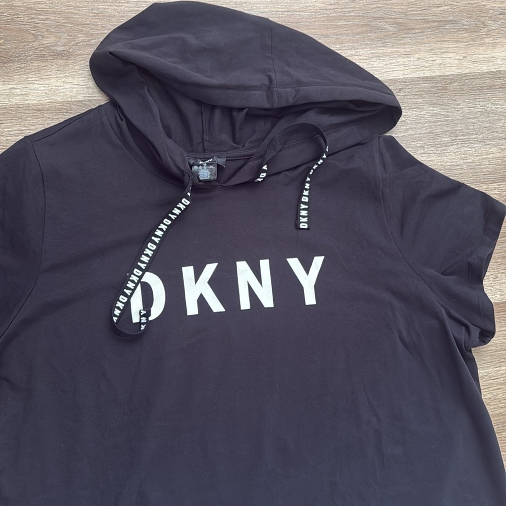 DKNY Hooded Cotton Dress - Picture 3 of 5